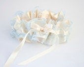 Wedding Garter - Vintage Blue Lace Heirloom Bridal Garter - Sample Sale