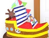 Boat Pinata, Pirate ship, nautical.