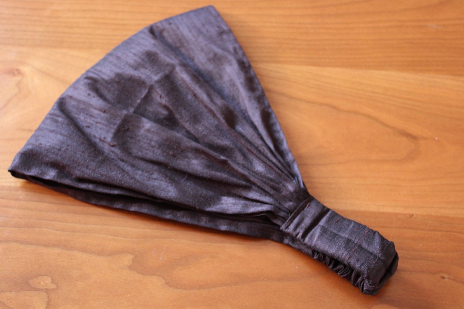 Coffee Bean Dupioni Silk Gypsy Wrap, size M - Gypsy Wraps by Julie Bartel:  dread wrap, yoga headband