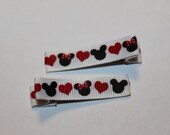 Mickey Mouse Hair Clippies/non slip