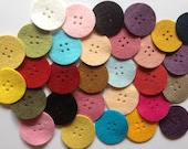 Wool Felt Button Die Cuts 30 - 1 1/2 inch Random Colored. 1930