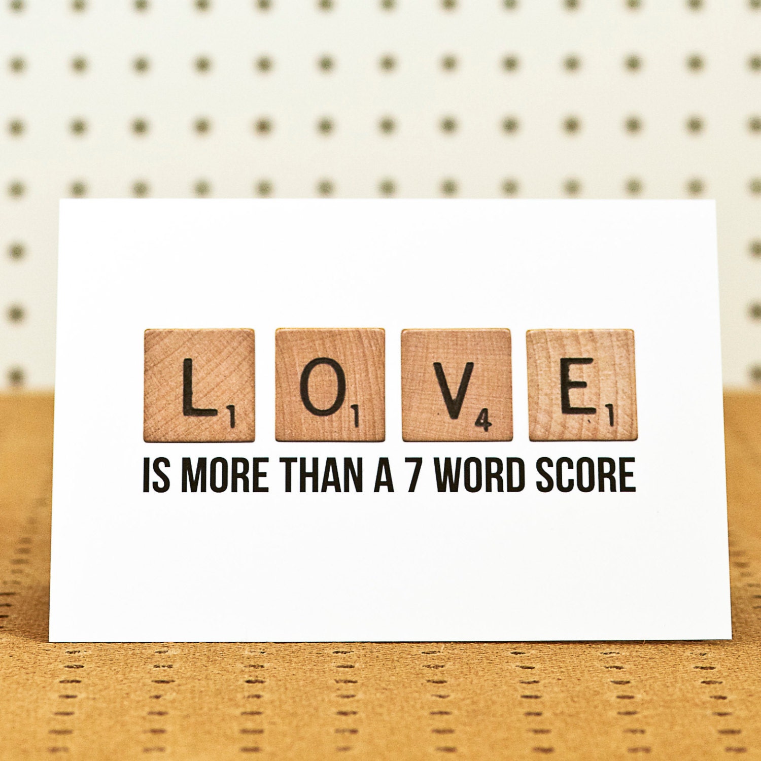 Love Scrabble Valentine's Anniversary Card