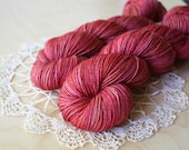 Hand Dyed Yarn / Sportweight Sport Weight / Red Rouge Semisolid / Sportif / Superwash Merino Wool / NEW