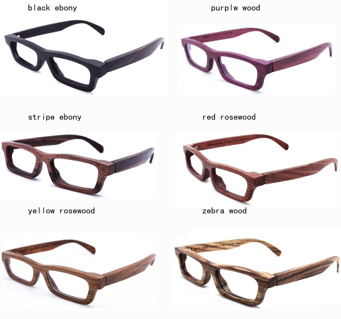 handmade LOVE-WOOD ebony rosewood eyeglasses gasses frames