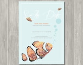 Under the Sea- Printable Save the Date for a beach wedding