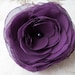 Wedding Hair Flower- Mystic Purple, Dark Purple, Amethyst, Gothic,  Bridal Accessory, Made To Order