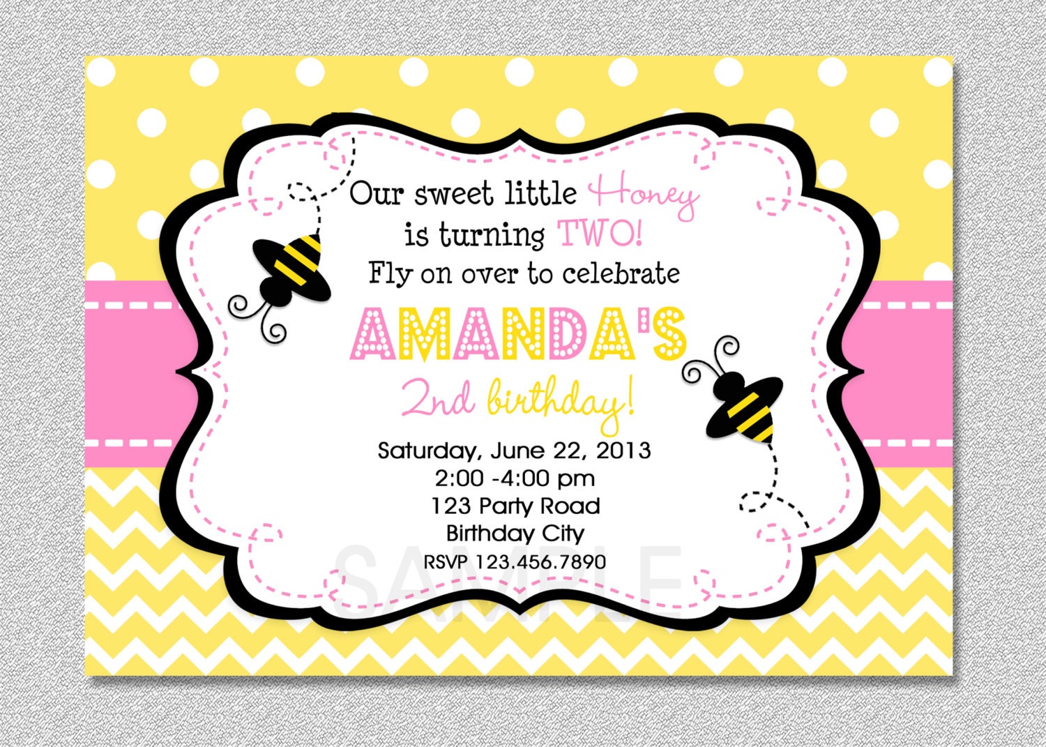 Bee Birthday Invitation , Bumble Bee Invitation Printable Il_170x135