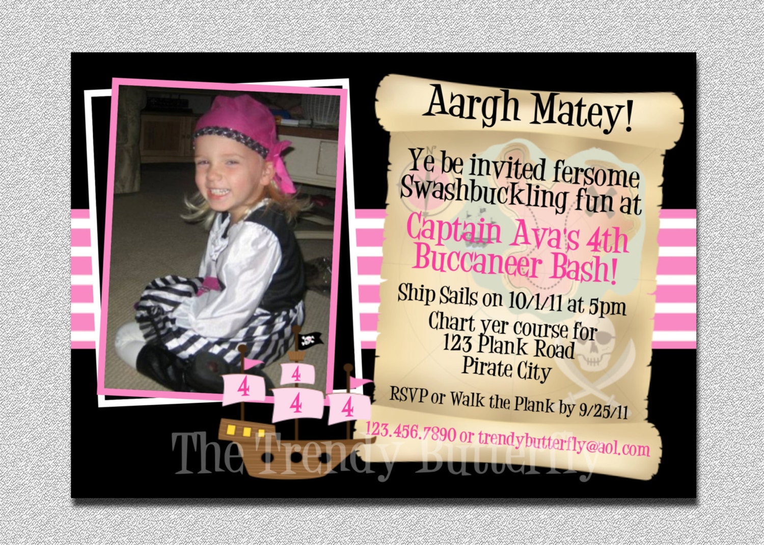 Pirate Birthday Invitation Pirate Birthday Party Invite Printable Il_570xn
