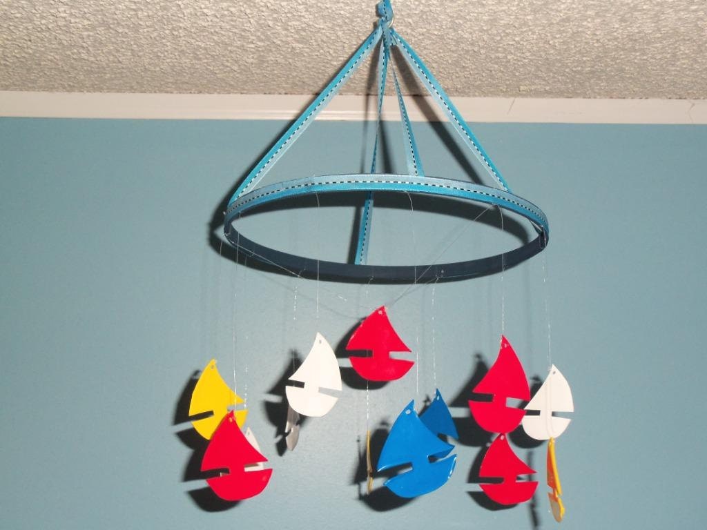 Sailboat Mobile - Colored Boats OOAK