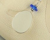 GENUINE White Sea Glass Necklace Wire Wrapped Eco Friendly