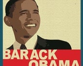 Barack Obama Limited Edition print vertical 8 x 10 retro style poster - Collectible Wall Art for Home or Office