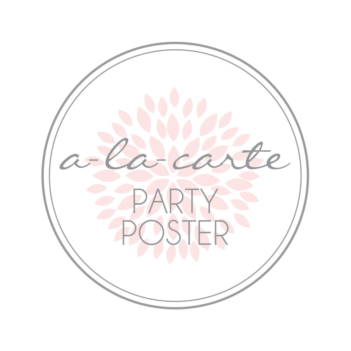 A-LA-CARTE - Party Poster - Petite Party Studio Il_570xn