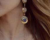 MEMORIAL DAY SALE Moon Rising Druzy Handcrafted Earrings
