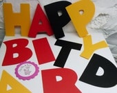 HAPPY BIRTHDAY Die Cut  letters Mickey Font (3")