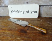 Vintage Cake or Pie Serving and Cutting Knife Bakelite Handle