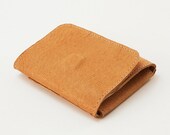 Tri-fold leather money clip / wallet from light brown leather