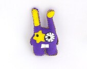 Felt Bunny Toy stuffed animal plush Purple kawai cute Rabbit, easter
