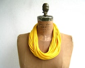 T Shirt Necklace / Yellow / Upcycled / Recycled / Long Short / Women / Cotton / Soft / Fashion / Fun / Gift for Her Mom / ohzie