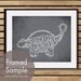 Ankylosaurus Dinosaur Butcher Diagram - 11x14 Art Print (Featured in Charcoal) (Buy 3 and get One Free)