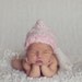 Baby Girl bonnet hat with Rose flower trim,    Newborn photo prop