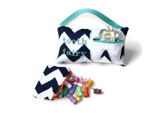 Boy's and Girl's Personalized Tooth Fairy Pillows plus 20 unique messages from the Tooth Fairy