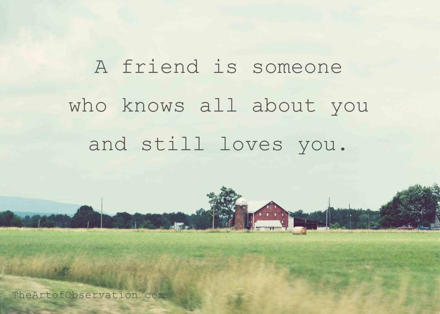 Friendship Quote, Friends gift, landscape photography print