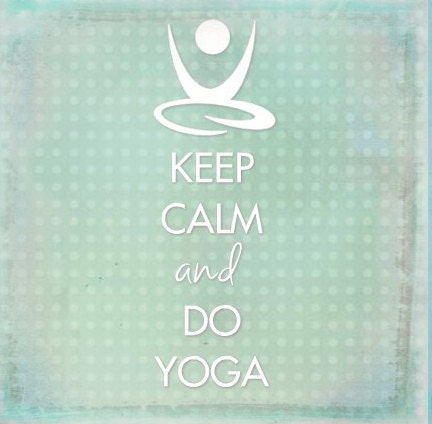 Keep Calm and Do Yoga - 6x6 Art Block - Yoga Namaste OM Meditation  - Word Art Print
