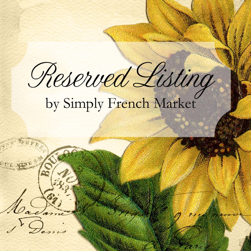 Elizabeth's Reserved Listing