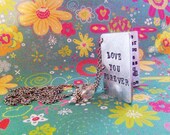 LOVE You Forever...Hand Stamped Book Necklace