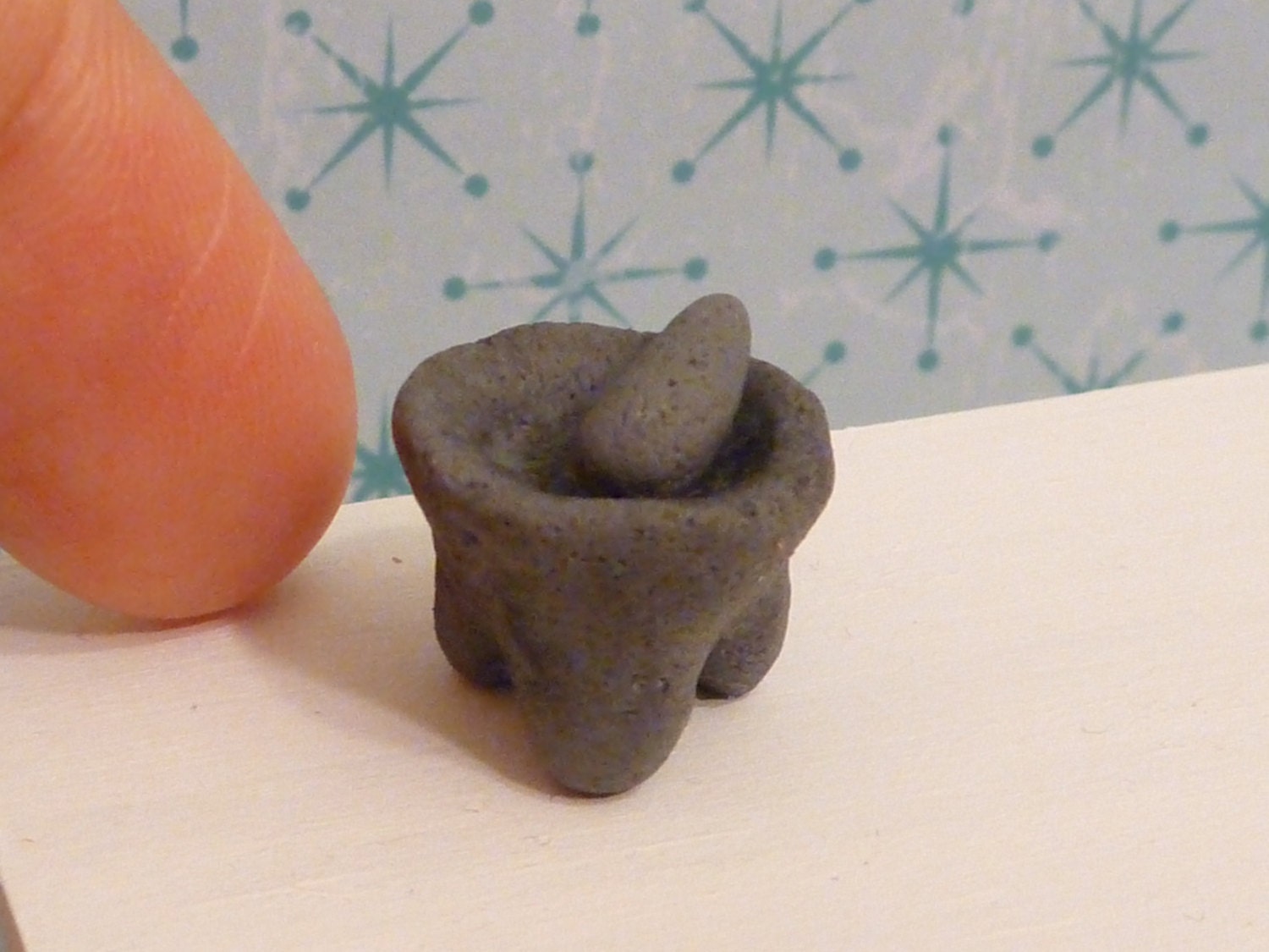 Miniature Dollhouse Molcajete Volcanic Rock