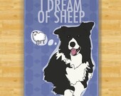 Border Collie Magnet - I Dream of Sheep - Dog Magnet