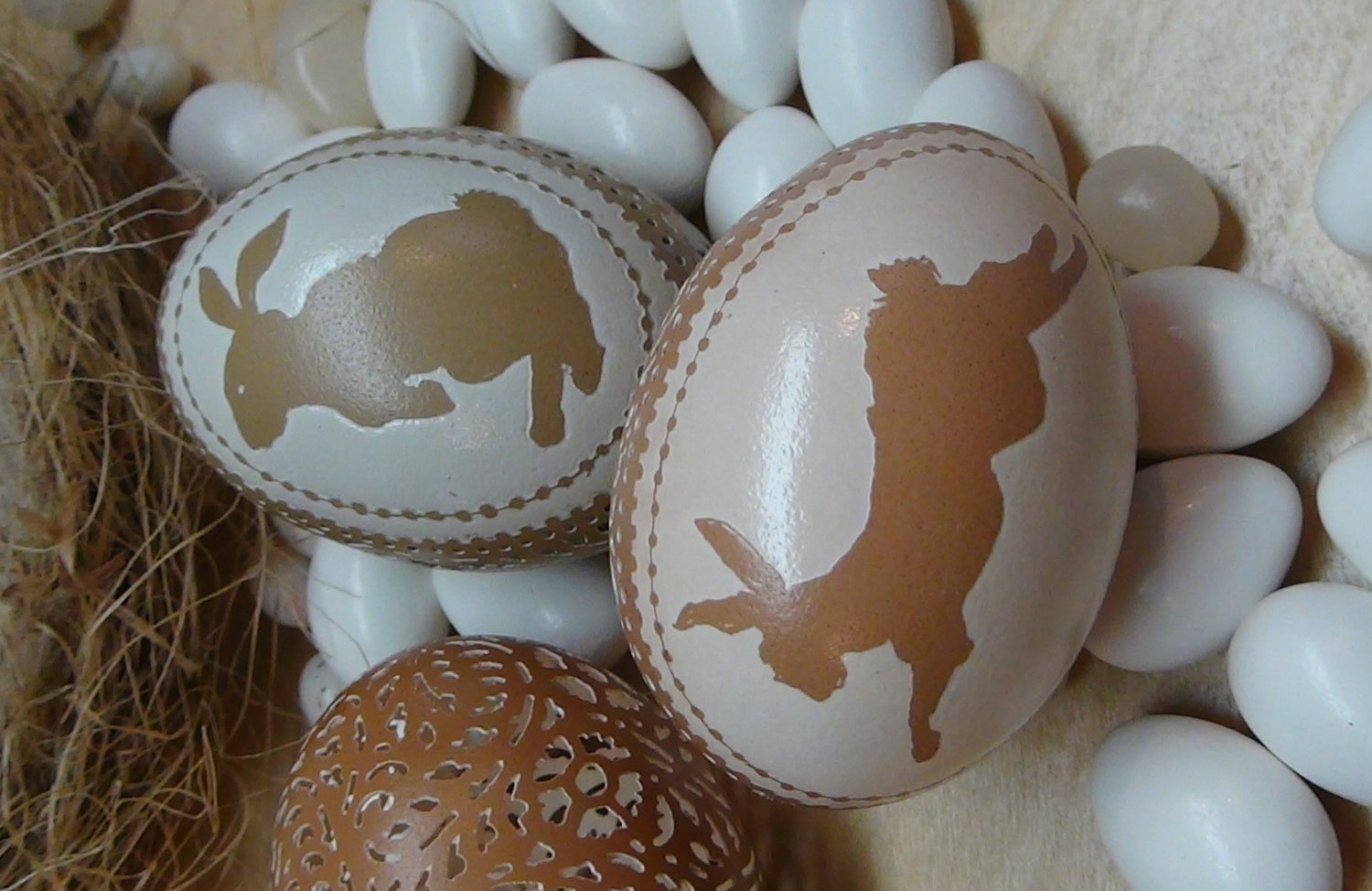 Victorian Lace Carved and Etched Egg of Your Own Design