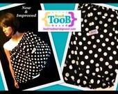 NEW and IMPROVED: Michael Miller Black and White Dots BooB TooB Nursing Cover with POCKET