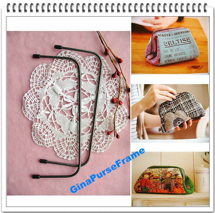 1set-15cm (6inch) Square purse metal frame Bag frame // for purse bag pouch making