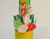 Japanese Papercraft Custom Made Bamboo Flower Arrangement
