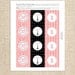 Paris Party Circles by FLIPAWOO (cupcake toppers or tags) - Passport to Paris Collection - Customized Printable Files
