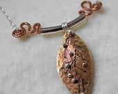 Woodland bronze and silver necklace