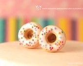 Birthday Rainbow Donuts - Post Earrings