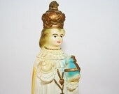 Infant of Prague Statue with Orange Cape