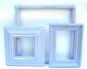 Lavender Frame Trio - upcycled shabby cottage chic - 3 frames painted in pastel lilac - Paris apartment country cabin bungalow