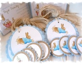 PETER RABBIT Beatrix Potter Party Package for 20 - Invitations, Happy birthday Banner, High Chair Banner, Favor Gift Tags (20)