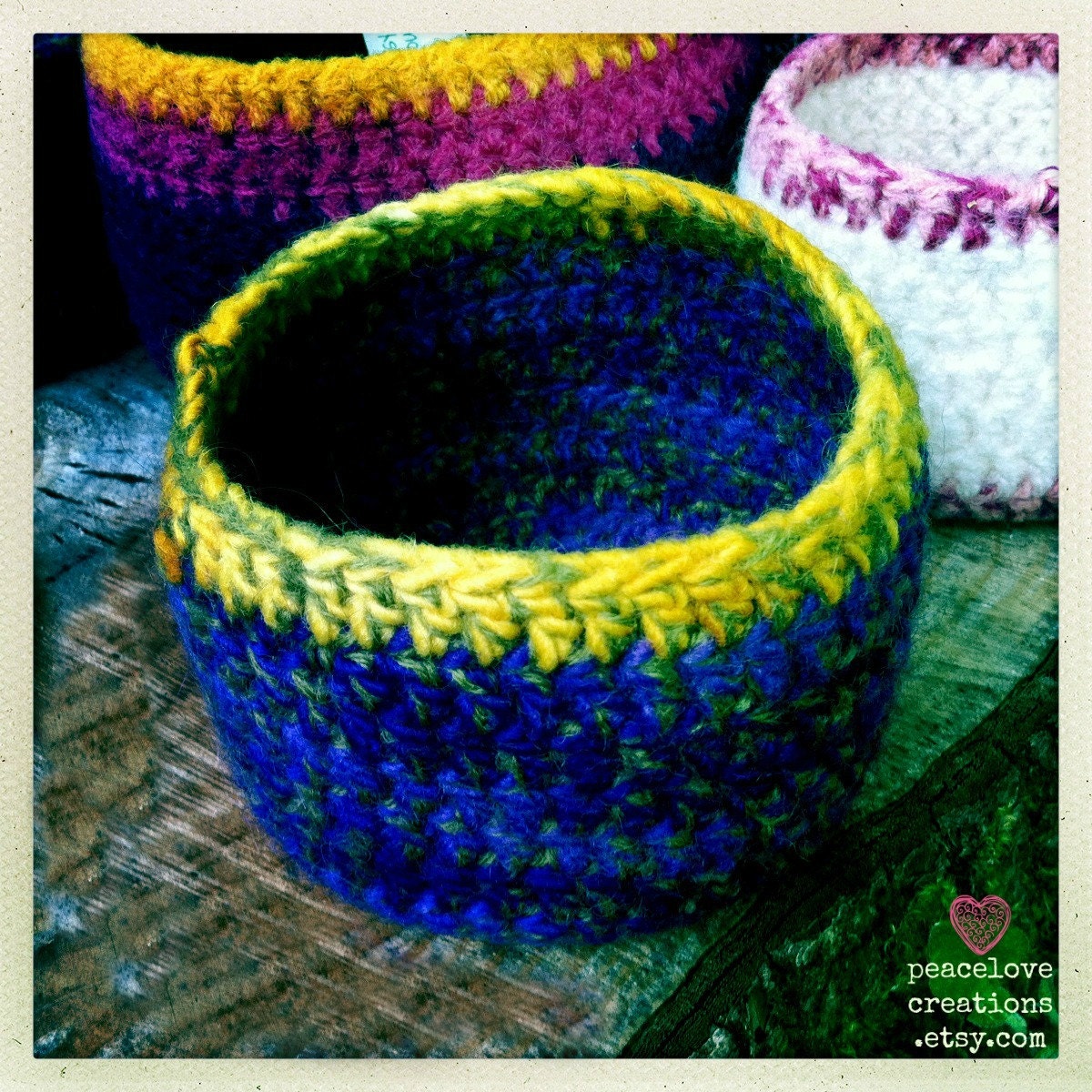 Crochet Felted Bowl