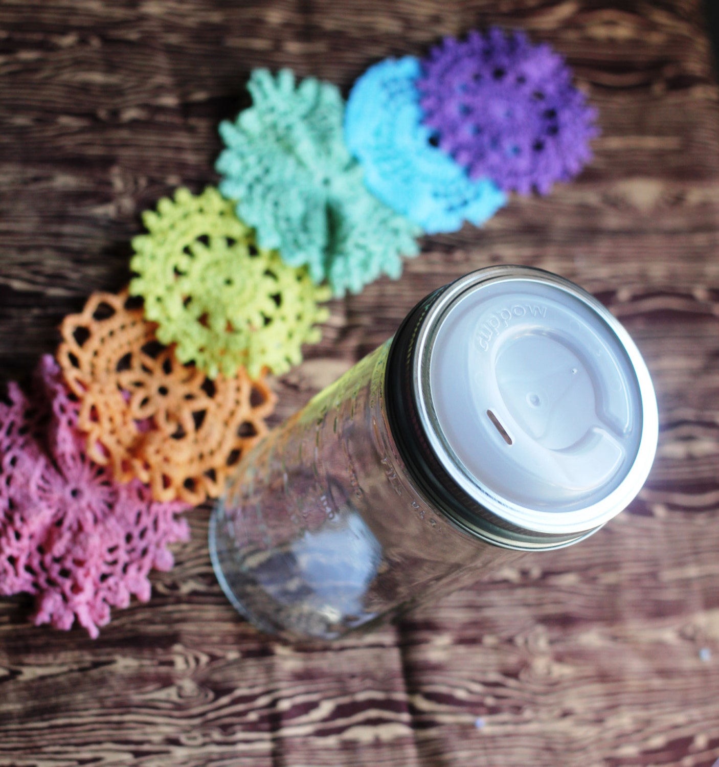 Cuppow Wide mouth lid - clear - for use with 24oz and 12 oz Mason Jar tumblers