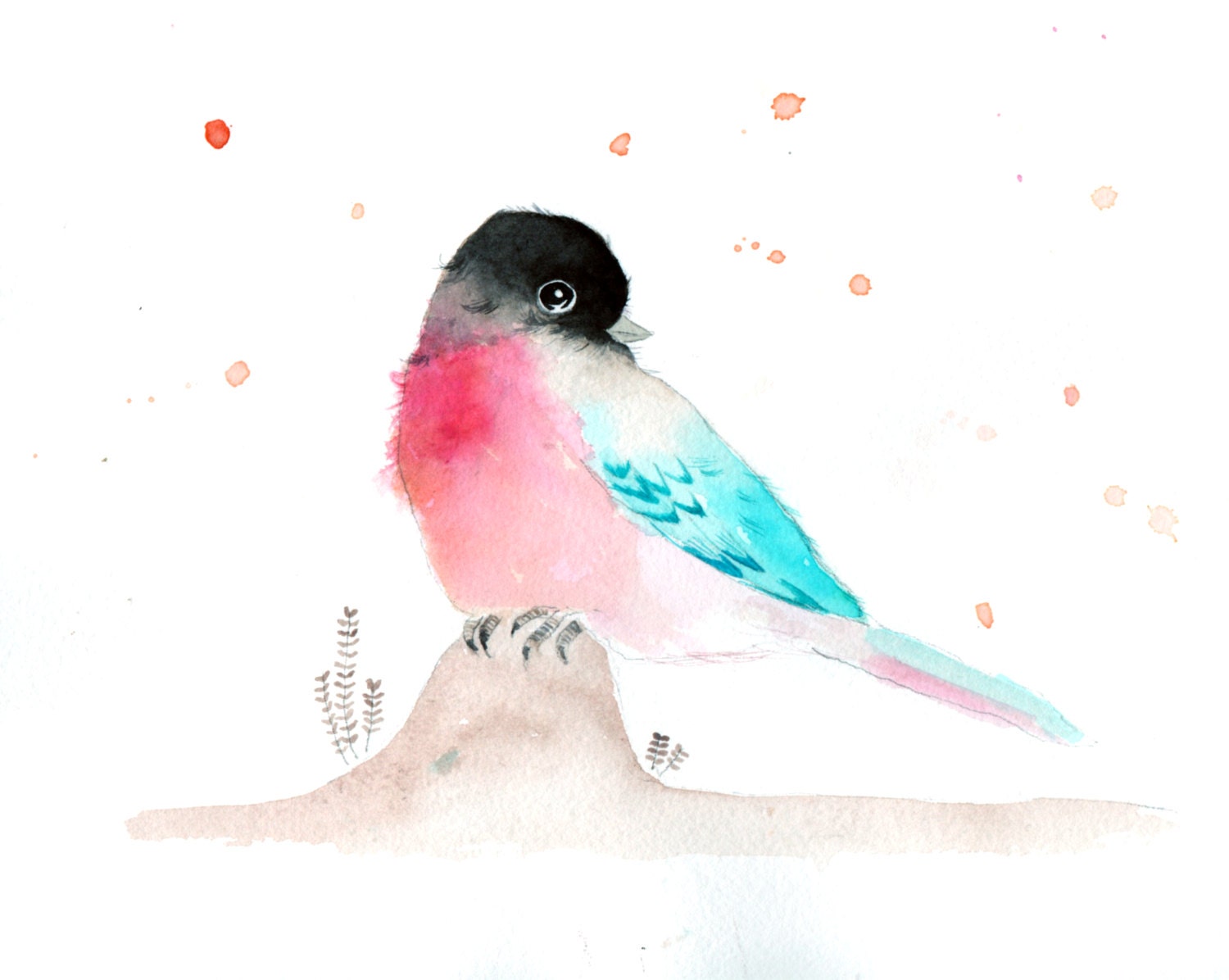 Pastel bird - ORIGINAL PAINTING