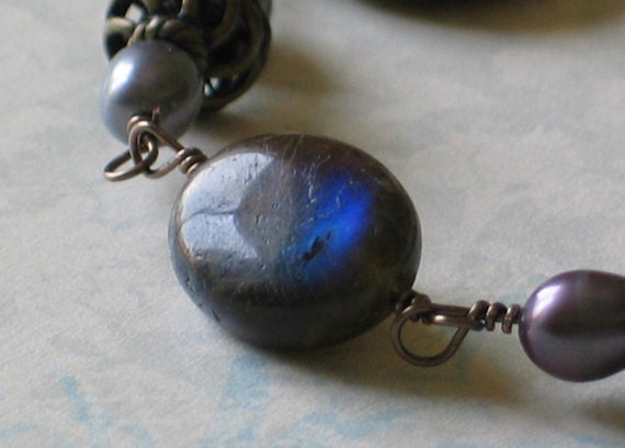 Labradorite & Pearl Bracelet