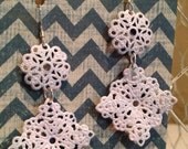 Hand Painted Filigree Earrings Ballet Pink