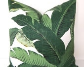 Decorative Designer Pillow Cover - 18x18 inches - Tropical Palm Leaves - Accent Pillow - Toss Pillow - Throw Pillow