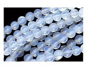 Fashion Jewelry Design 1 strand 15" Opalite Moonstone Clear Glass 4mm Round Smooth Beads Beading Craft