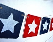Star banner, Fourth of July Banner, Navy blue and white, summer banner, boys bedroom banner, party banner, photography prop