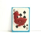 Vintage Red Bakelite Duck Goose Button, Realistic, Figural, Goofy -- 0208